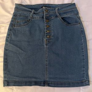 Fashion Nova wax jeans Mini Skirt